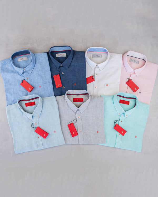 Camisa Manga Corta CH Nueva Original 100% Lino